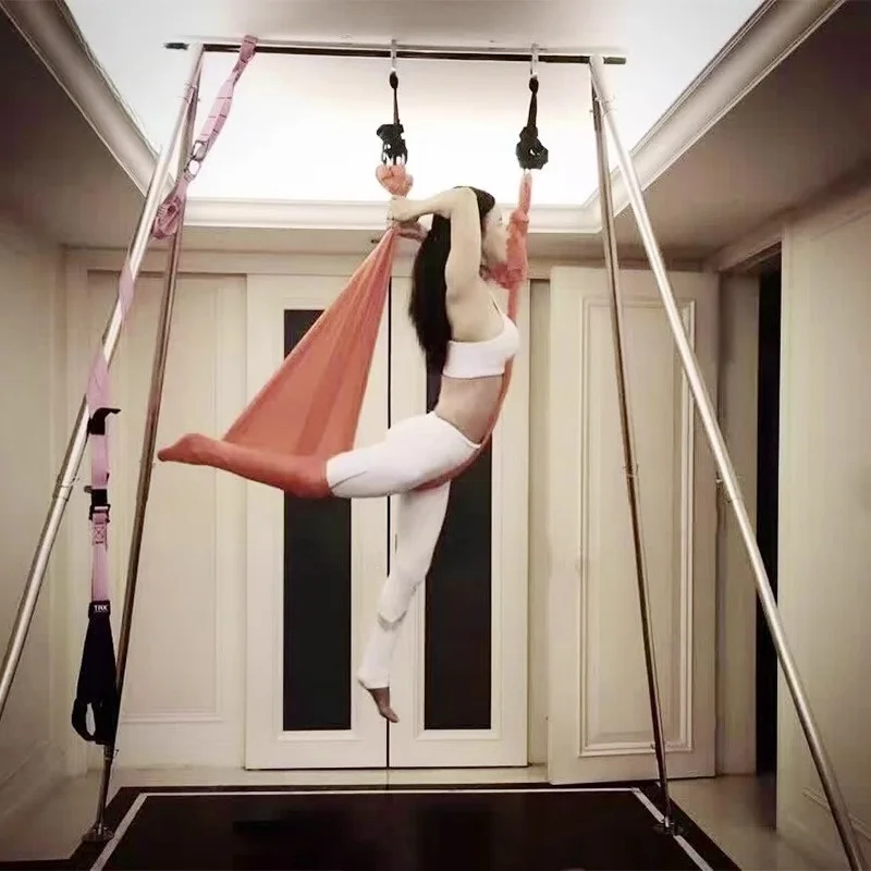 

Aerial yoga outdoor bracket Hanging ring stainless steel handheld support high quality yoga hammock relax muscle equipment