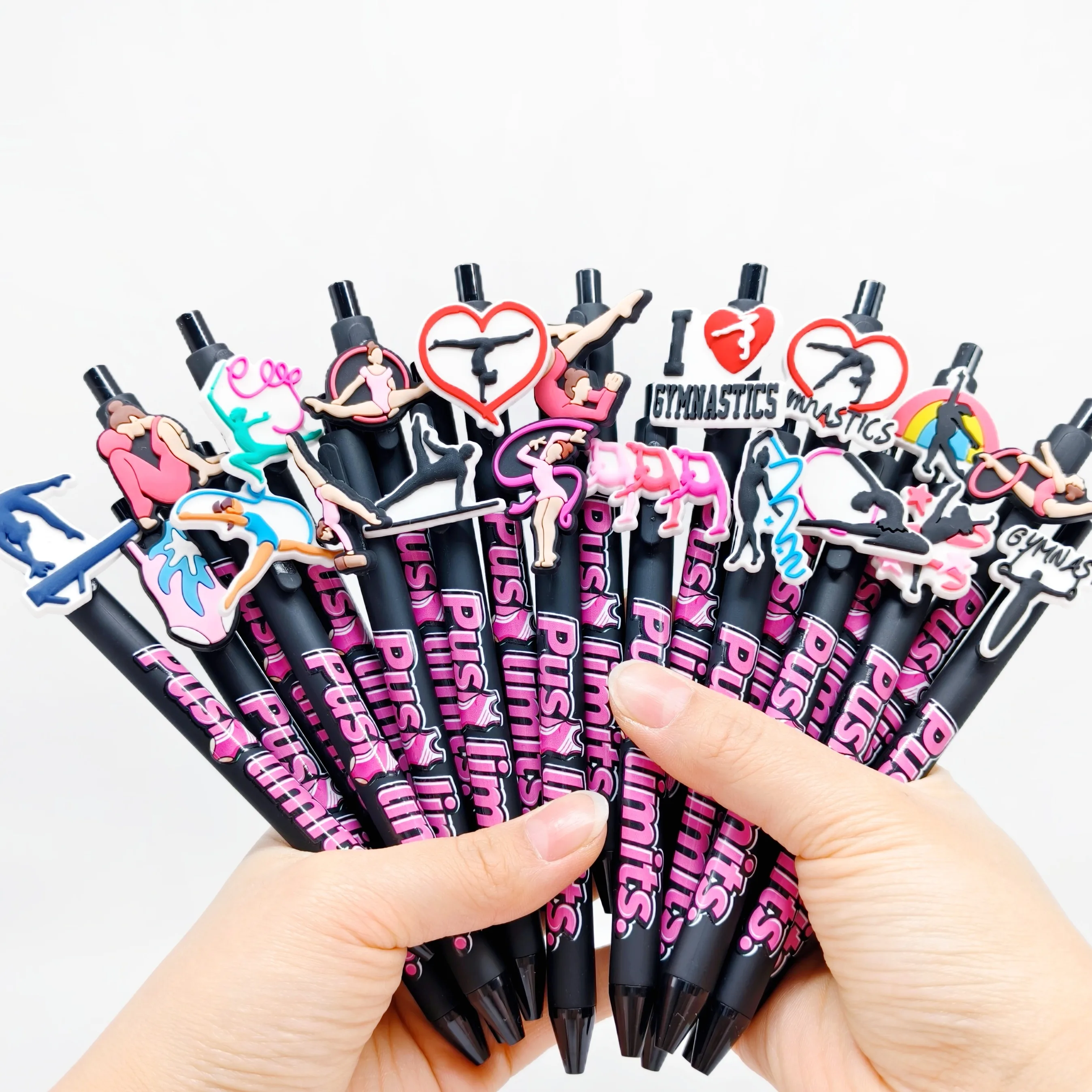 11pcs/22pcs Gymnastics Theme Ballpoint Pen Sports Press Ballpoint Pen Student Writing Ballpoint Pen