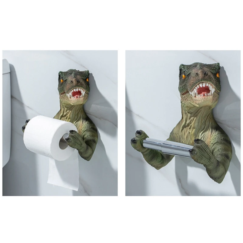 ABRE-Porte-papier hygiénique mural en forme de dinosaure, porte-serviettes T1 pour HOKitchen, support de rangement