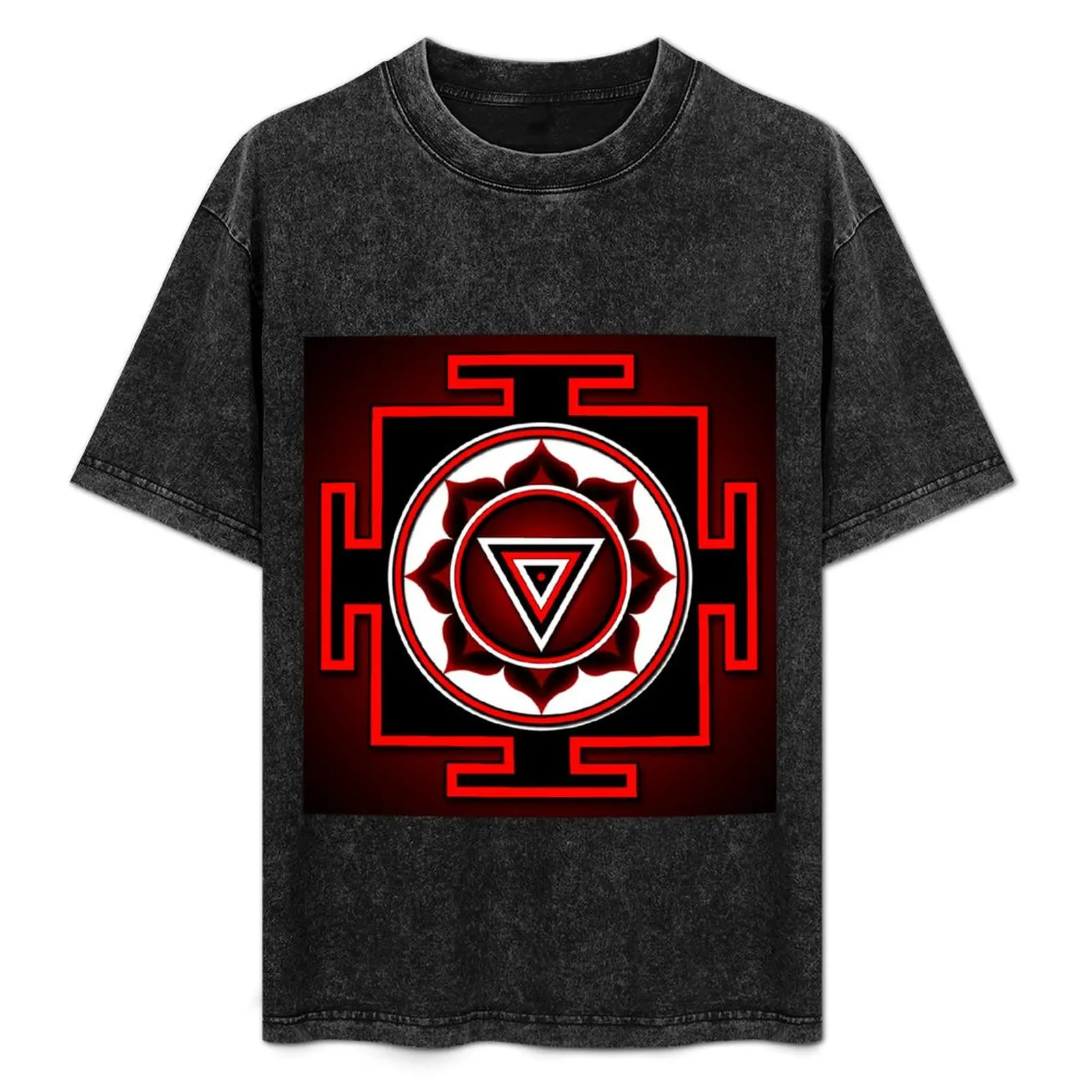 

Indian symbol of Kali Yantra T-Shirt Man t-shirt oversized custom t shirt anime shirts men