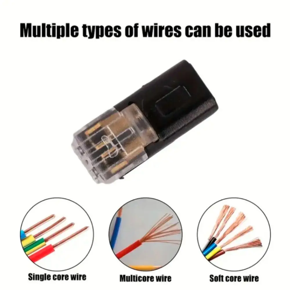 2pin Pluggable Wire Connector 22-20AWG Non Stripping Crimp Terminal Block Solderfree 18-24AWG Led Light Cable Connector
