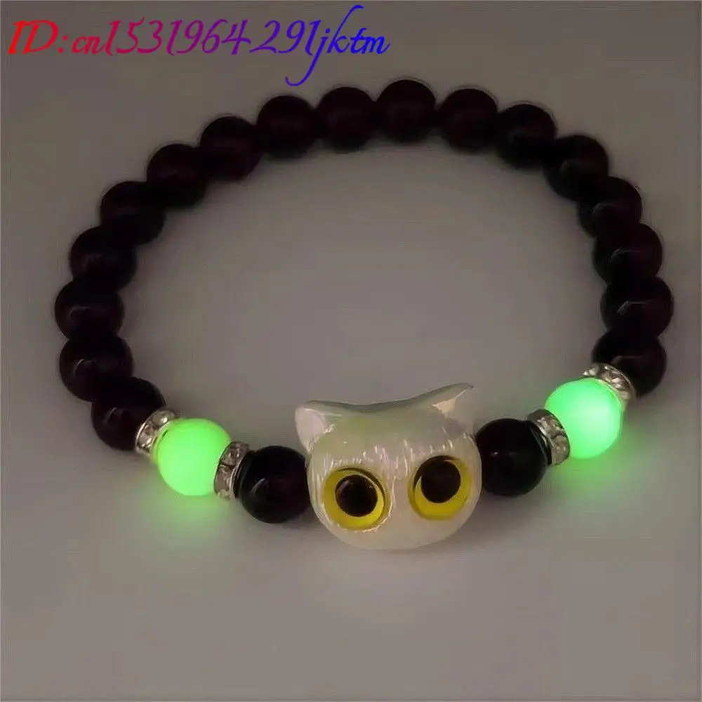 Natural Jade Agate Cat Bracelet Accessories Talismans Luxury Carved Amulet Vintage Fashion Gemstone Beads Bangle Gifts for Women