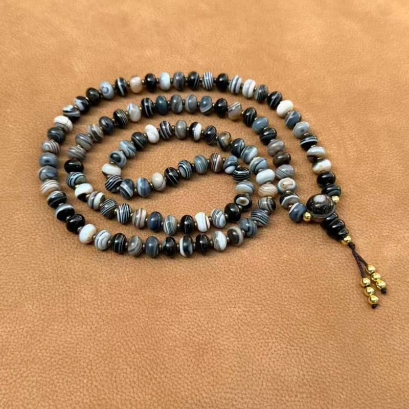 Top Collected Blue Qin agate 180 Beads Prayer beads high quality for men and women