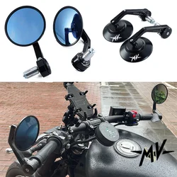For MV Agusta 675 800 Brutale 800 1000 Turismo Veloce RC Motorcycle Bar End Mirrors Retro Handlebar Tip Rearview CNC Aluminum