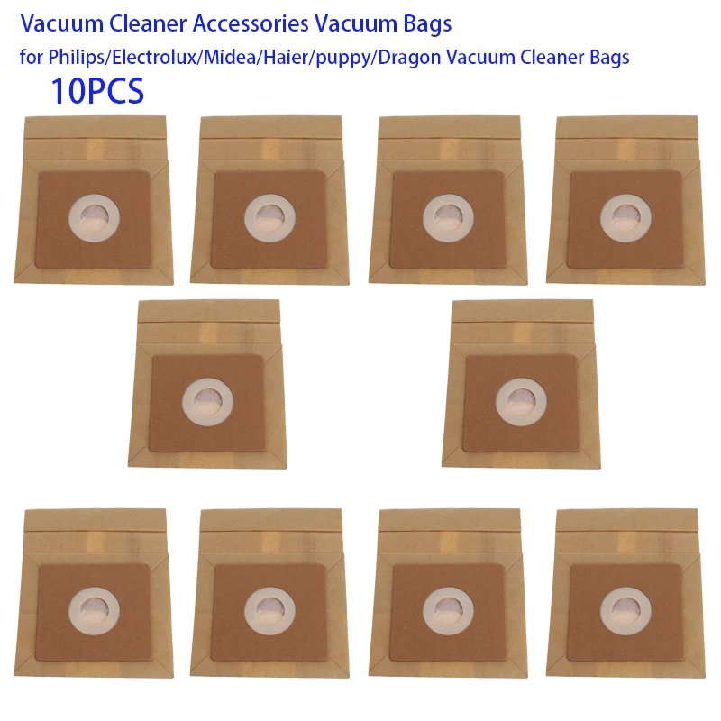 10pcs Vacuum cleaner dust paper bags For Philips/Electrolux/Midea/Haier/Sharp/Samsung/Pensonic/LG,for FC8334/FC8338/FC8349/FC834