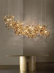 Nordic Modern Personality Stainless Steel Chrome Leaf LED Chandelier For Living Room Lamp Bar Table Lamp Dining Room Chandelier