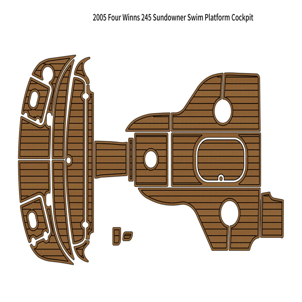

2005 Four Winns 245 Sundowner Swim Platform Cockpit Pad Boat EVA Teak Deck Floor