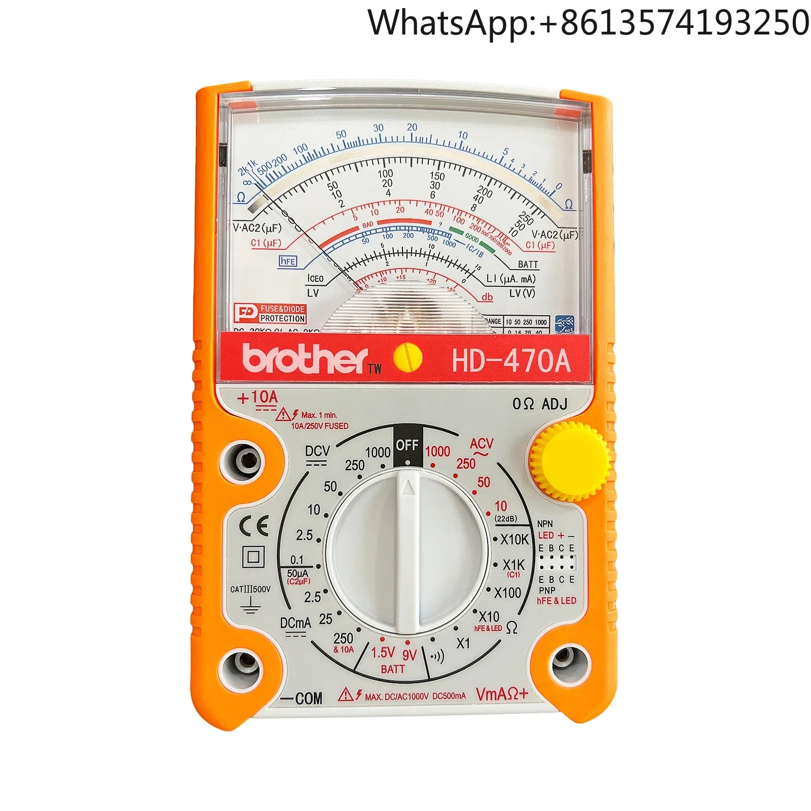

Аналоговый мультиметр Brother HD-470A/390A/390A+/390D: высокоточный механический индикаторный мультиметр для электриков и домашнего обслуживания