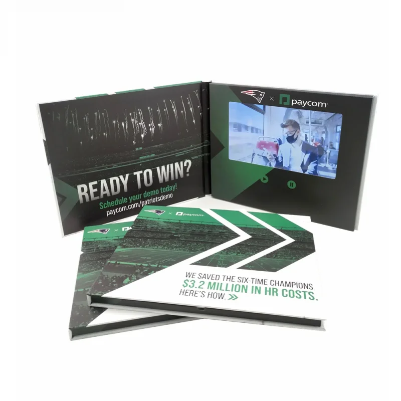 Custom. Custom A5 inch Hardcover Digital LCD Screen Video Booklet Brochure Card for Advertisement Business