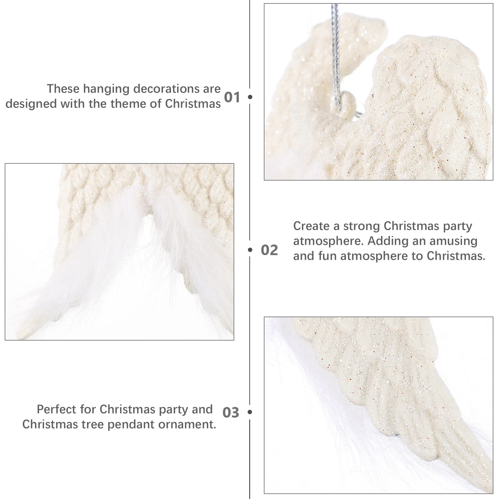 

2Pcs Christmas Hanging Pendants Creative Xmas Tree Ornaments Holiday Decoration Indoor Outdoor Party Decor Christmas Pendant