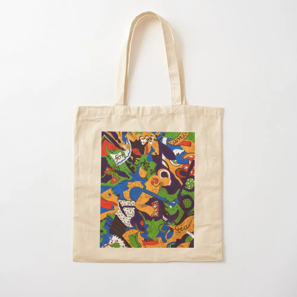 Tea for Two Abstract Tote Bag handbag Big bag women shopper bag women canvas