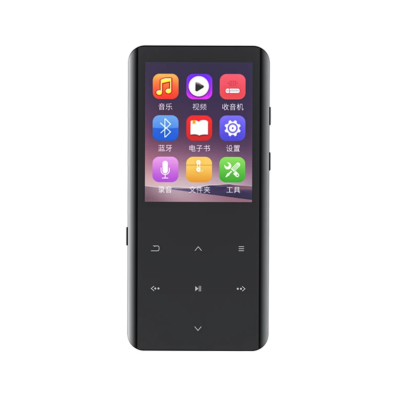 RUIZU-Lecteur MP3 D18 avec Bluetooth 5.0, 32 Go, écran incurvé de 2.4 pouces, musique portable, radio FM, livre électronique statique, vidéo