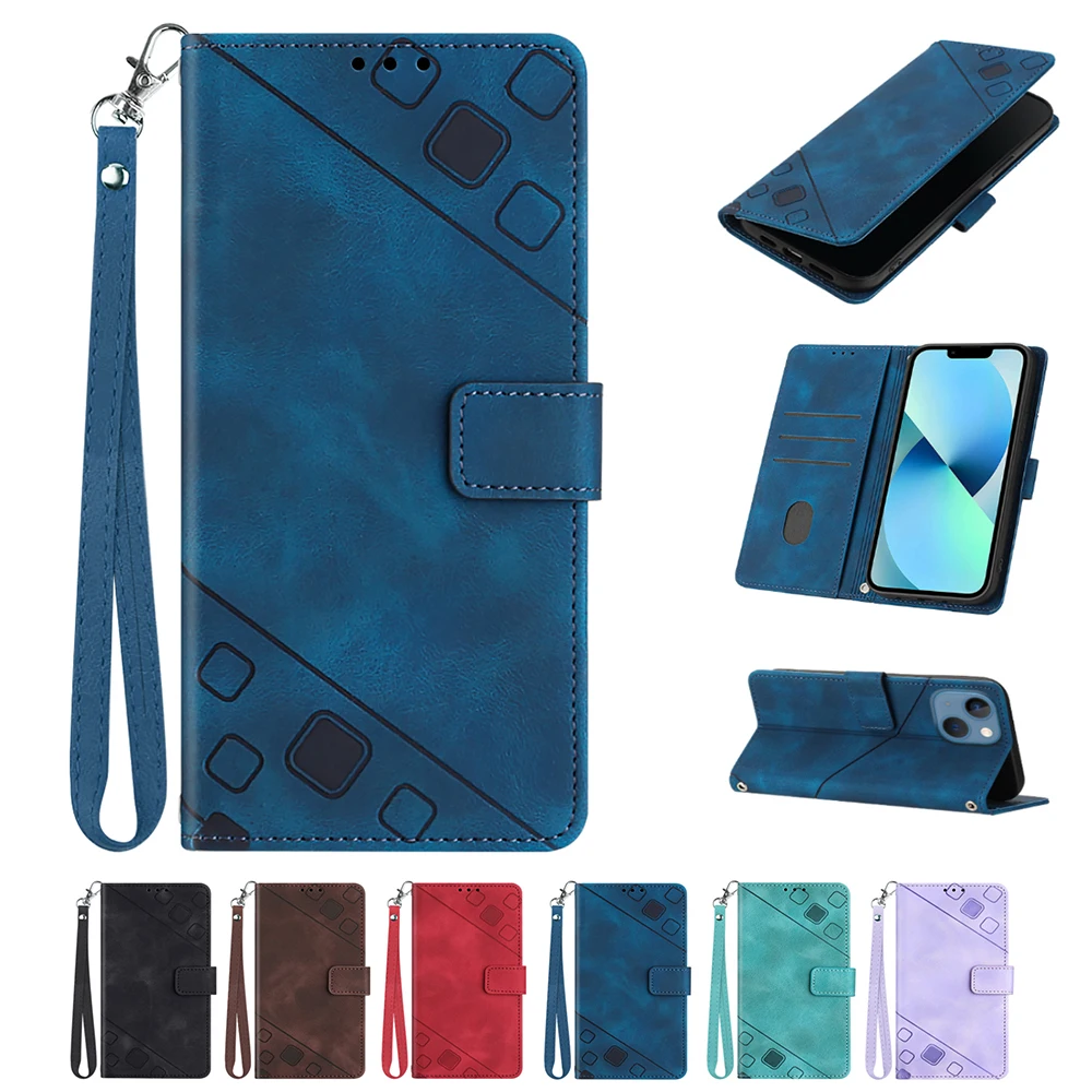 Etui z portfelem dla OPPO A3 Pro A2 A1 A1X uxury Skórzany pasek na nadgarstek z 3 miejscami na karty Flip Cover dla OPPO F25 Pro F19 Plus F17