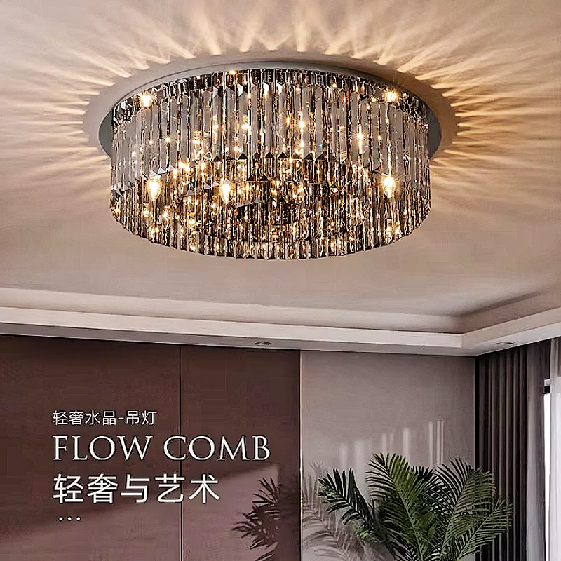 Modern Crystal for Dining Room Led E14 BULBS K9 Crystals Lighting Lamp Living Room Ceiling Light