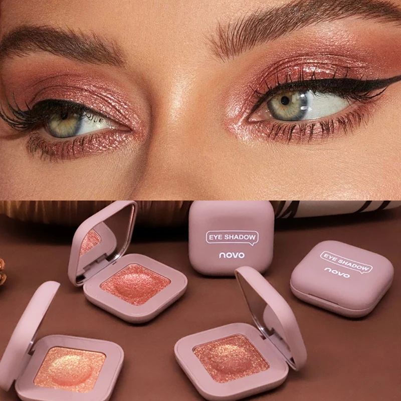 グリッターアイシャドウ、マッシュポテトのような質感、複数のカラーオプションが利用可能、輝くパール光沢