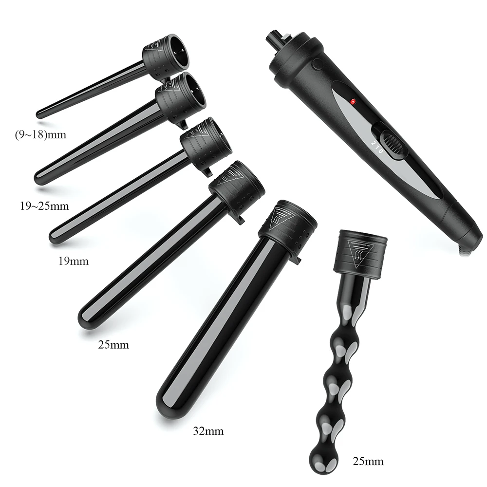

6 in 1 LED NTC-CONTROL PTC CERAMIC for Home Use FACTORY SUPPLY Support Customization Multifunctional Hair Curler