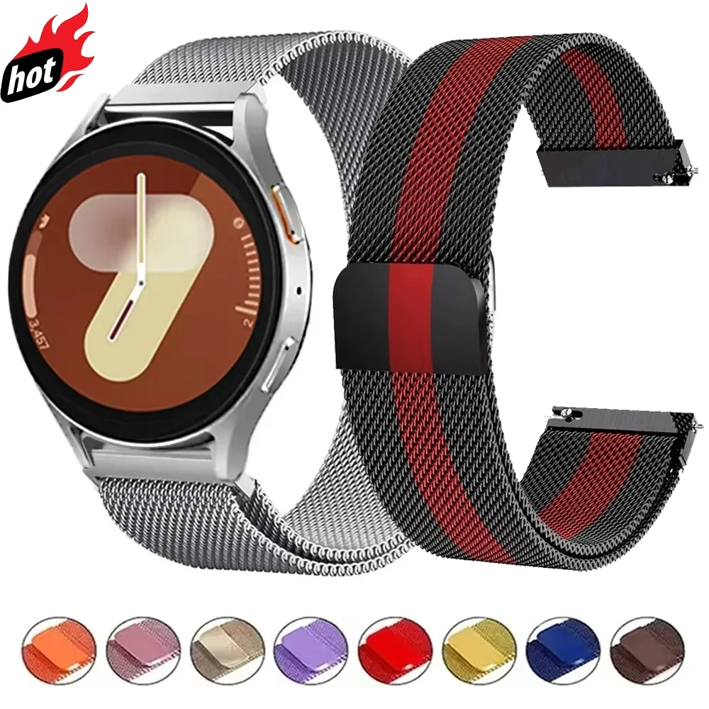 20mm 22mm Metal Milanese Watchband For Samsung Watch 4/5/6/7 Comfortable Band For Huawei Watch 5 GT7-6-5 Pro Strap 46mm Bracelet