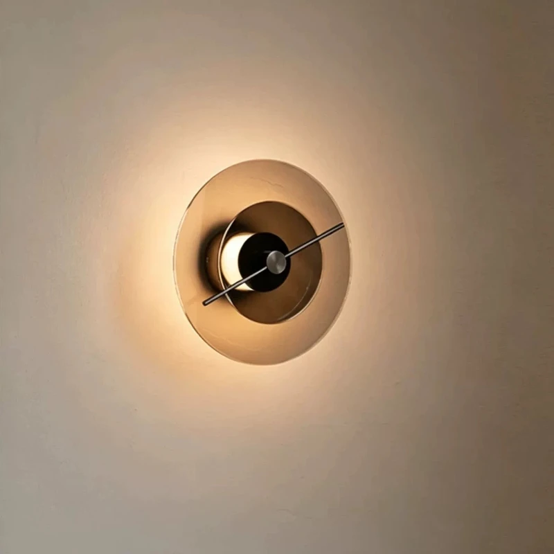Modern Minimalist Wall Lamp Bedroom Living Room Background Wall Design New Decoration Rotating Moon Wheel Wall Lamps