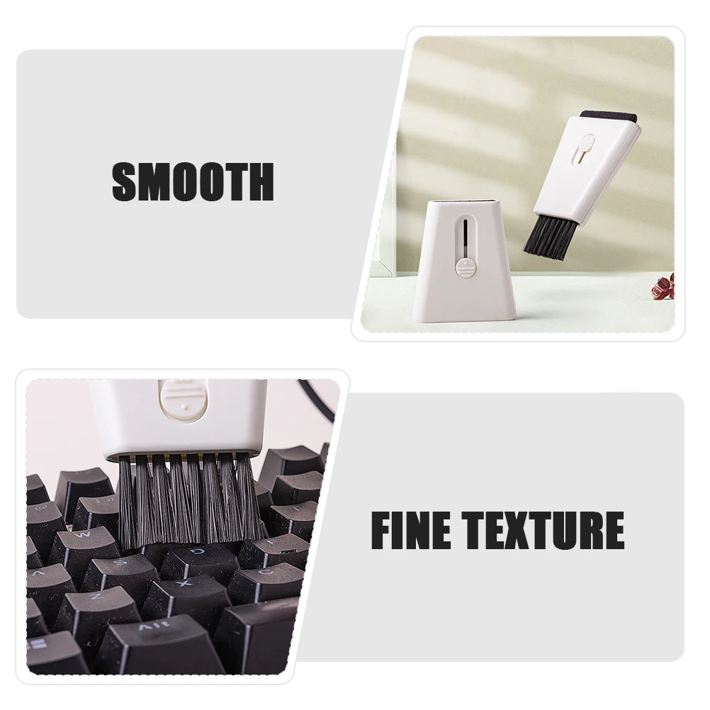 

Brush Double head H held Gaping White Window Groove PP Fiber Safe Durable Keyboard Tool Track Groove Cleaning Practical Easy Use