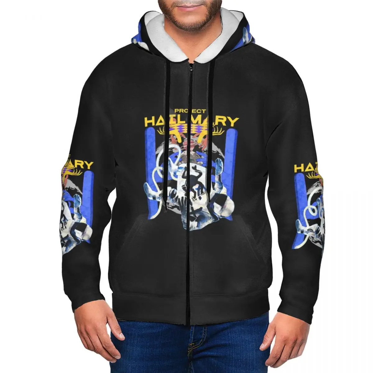 Movie Project Hail Mary Graphic Andy Weir Novel Zipper Hoodies Pullover Autumn Winter Men's Women's Sweatshirts Long Sleeve Tops