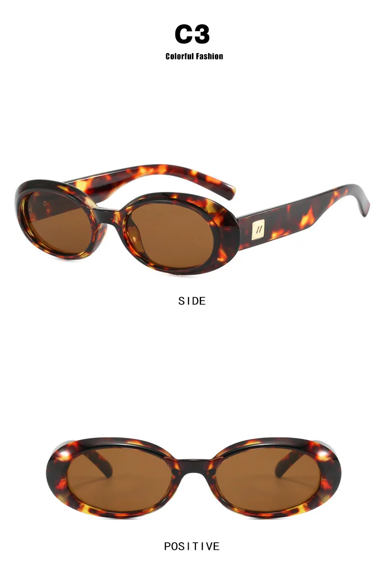 Retro Oval Sonnenbrille Frauen Luxus Leopard Shades UV400 Männer Punk Marke Sonnenbrille Outdoor Radfahren Brille Unisex – Detail 6
