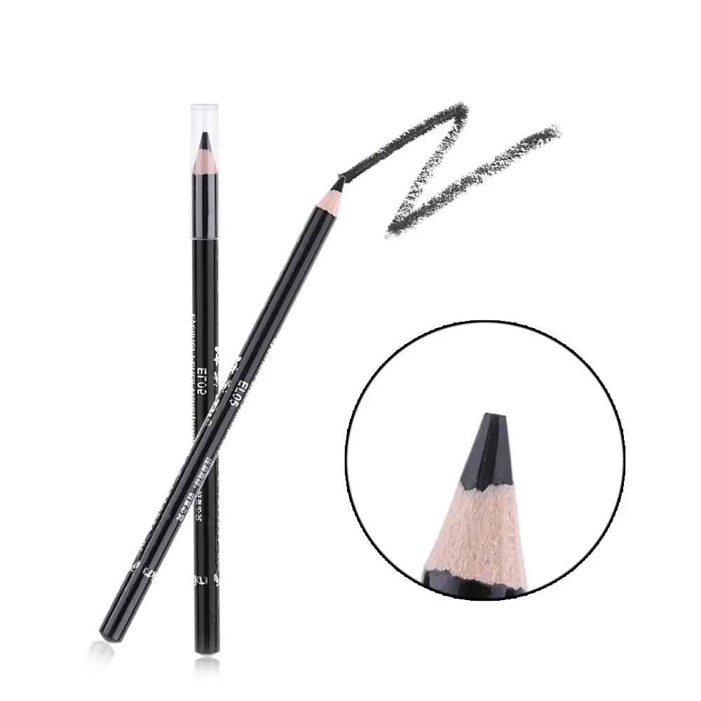 Black Smooth Eyeliner Pencils Waterproof Eyeshadow Eye Liner Pen Women Cosmetic Beauty Makeup Eyeliner Pencil With Cover