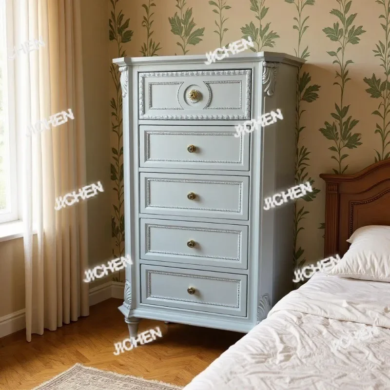 

Комод из массива дерева JC, шкаф для хранения с ящиками из массива дерева, шкаф для хранения в гостиной, мебель в европейском стиле