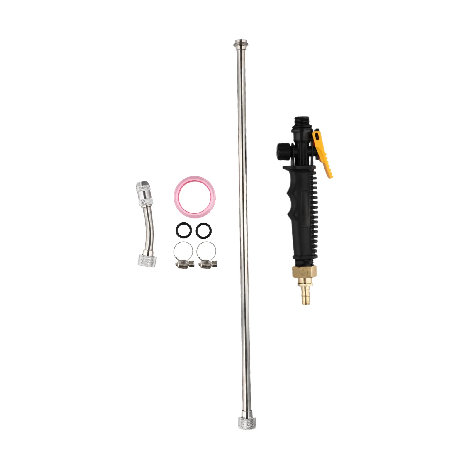 

Сменный распылитель 38-дюймовый латунный стержень с распылителем из нержавеющей стали и хомутами для шлангов для использования с рюкзаком и насосом-распылителем