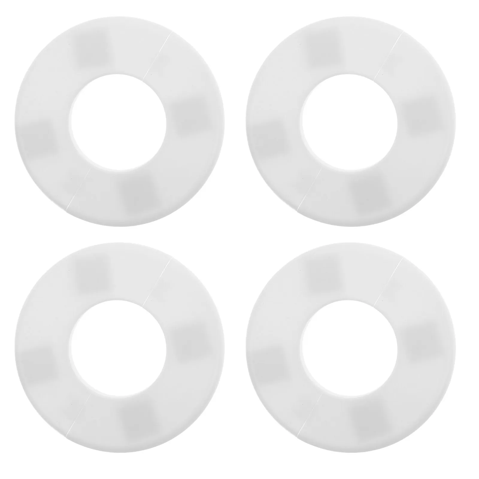 

4Pcs Wall Hole Cover ABS Round Split Flange Self-Adhesive Tape for Water Pipe Decoration Bathroom Kitchen Pipe Cover Plate