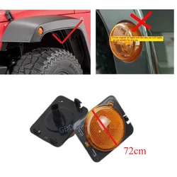 2 Pieces LED Side Front Fender Lamp Turn Light for Wrangler-JK 2007-2015 Marker Side Lamps Clearance Lights with s