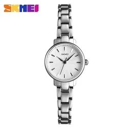 SKMEI-Montre-bracelet étanche en acier inoxydable pour femme, montre à quartz pour femme, montres pour femme, mode de luxe, 1410