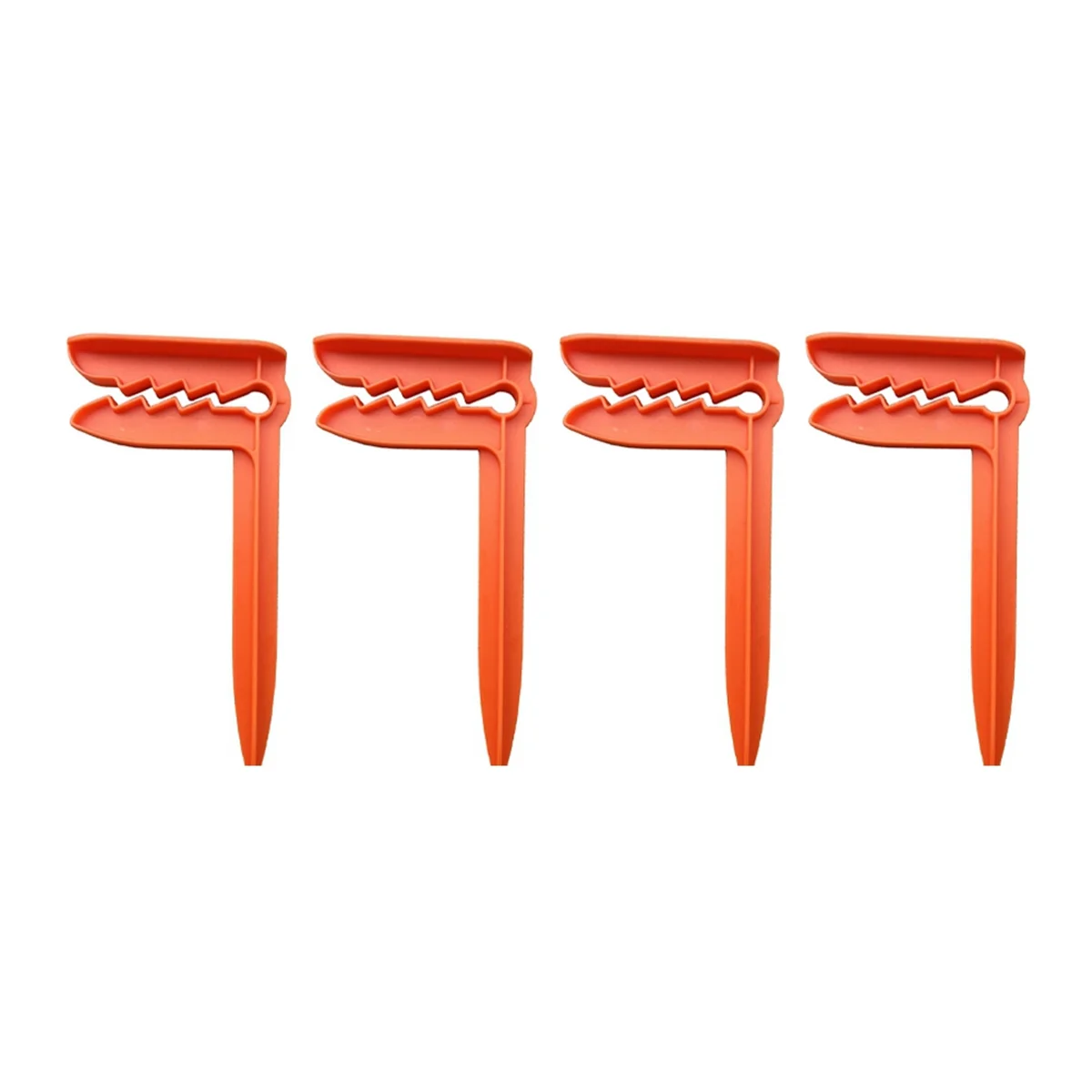 Pinces à illant de Plage en Polymère Orange, Accessoire de Camping, pour Vêtements d'Extérieur, Porte-Feuille, 4 Pièces