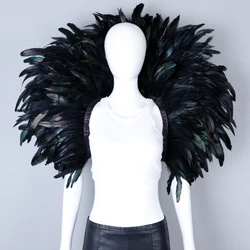Party Luxury Scarf Feather Cosplay Designer Punk Halloween Masked Ball Carnival Feather Punk Carnival Party Apparel Accessories