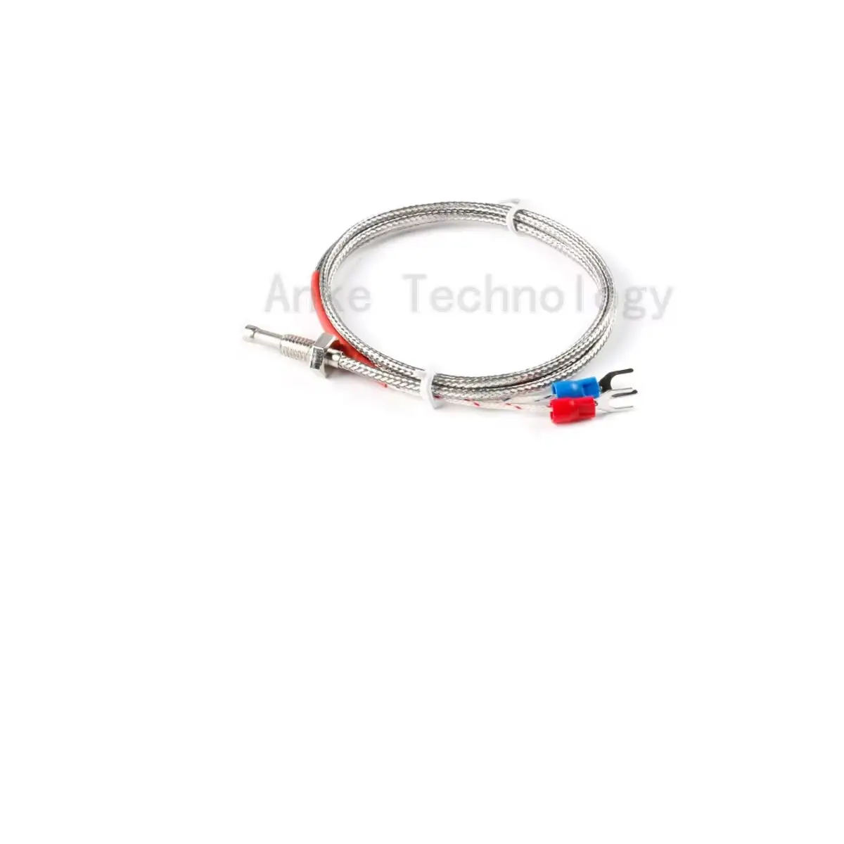 02 Screw-in Thermocouple, Type K Thermocouple, Temperature Sensor, Threaded Temperature Probe with 1m Cable