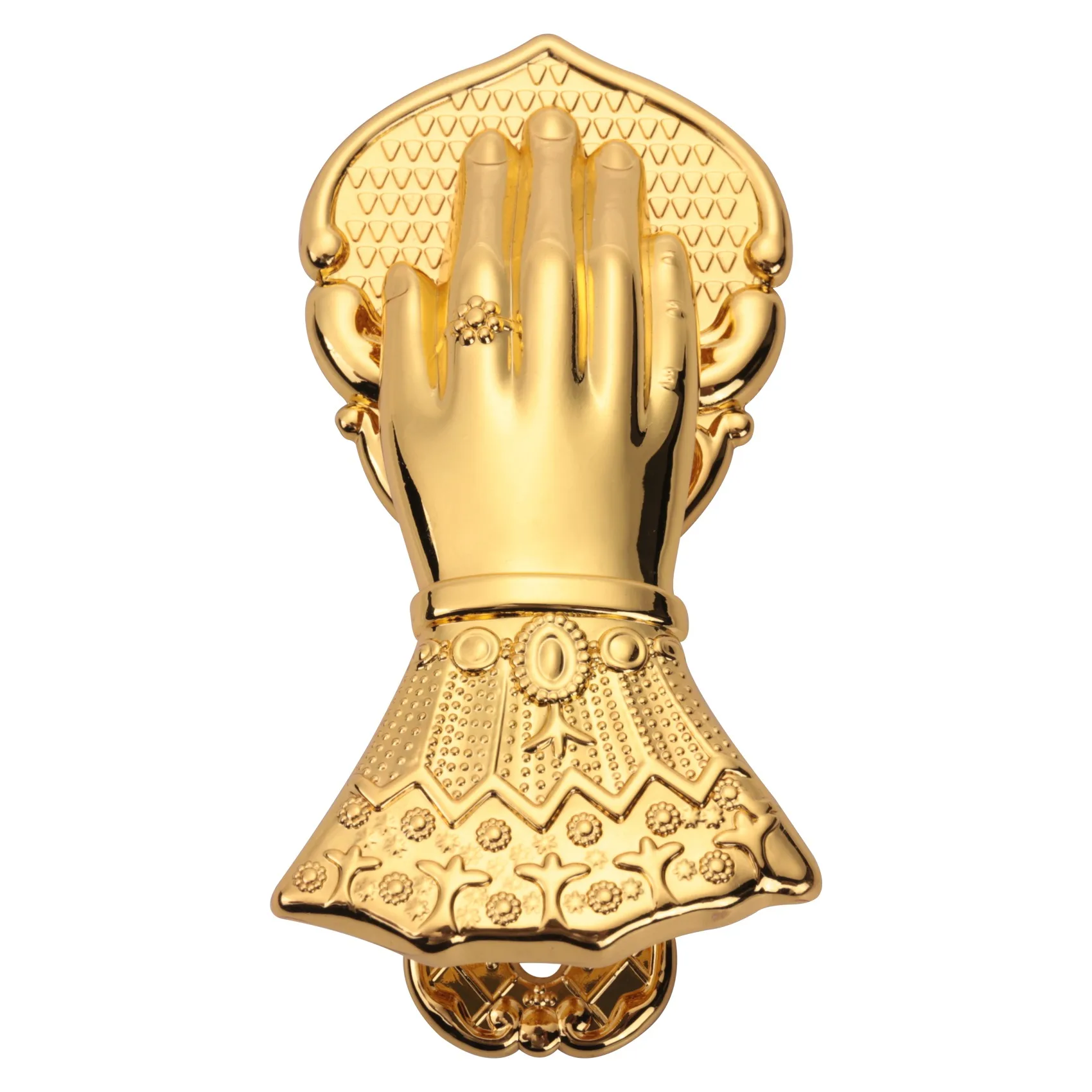Luxury Chic Office Paper Storage Clip Wrought Gold Vintage Hand Shape Alloy Document Handbook Storage Clip Home Sealing Clip