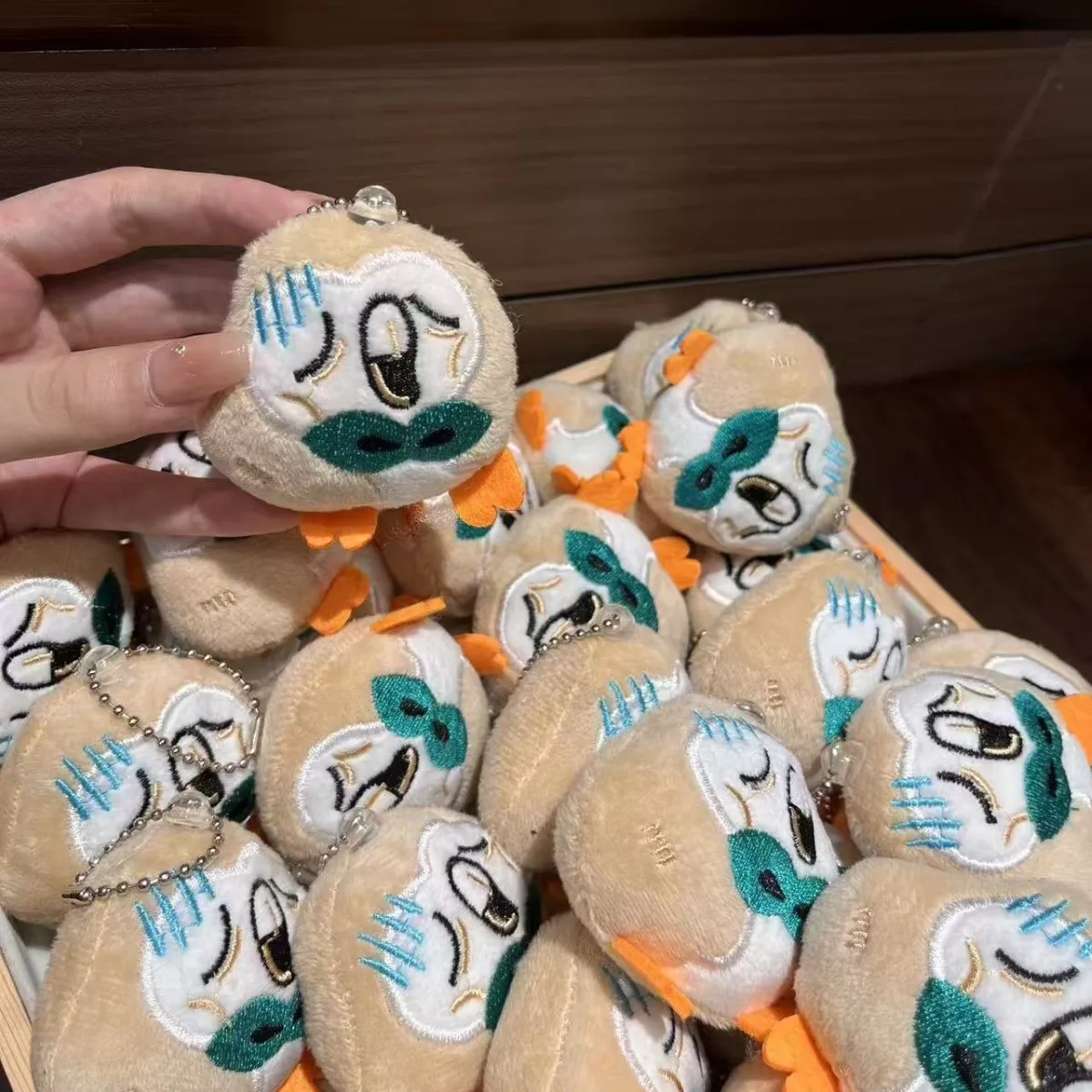 Green Rowlet Plush Pendant Pokémon Office Worker Design Bag Hanging Ornament Unique Collectible Souvenir Gift For Anime Fans