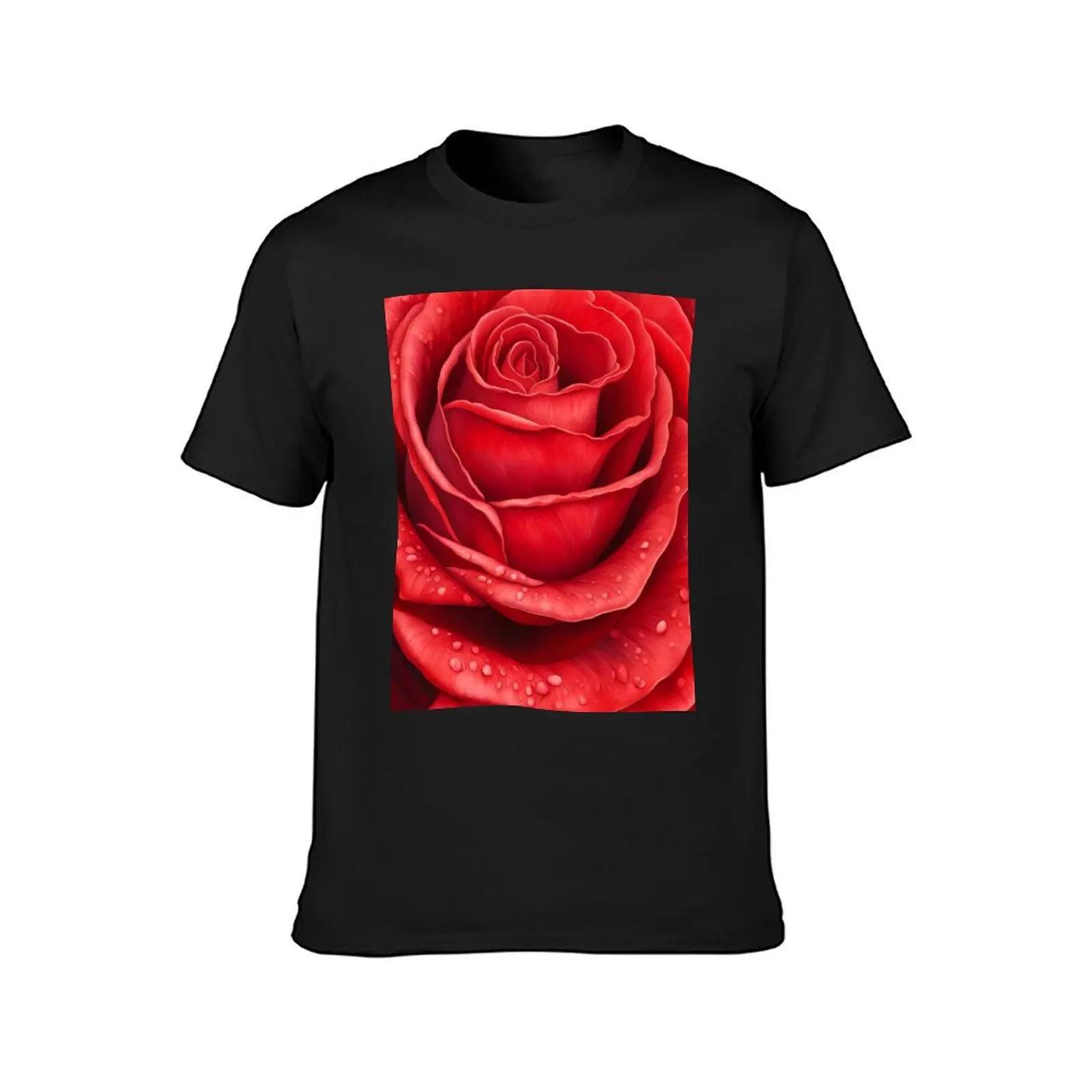 A Beautiful Close-Up Artistic Abstract of Red Rose Petals T-Shirt Blouse tops Aesthetic clothing men t shirt