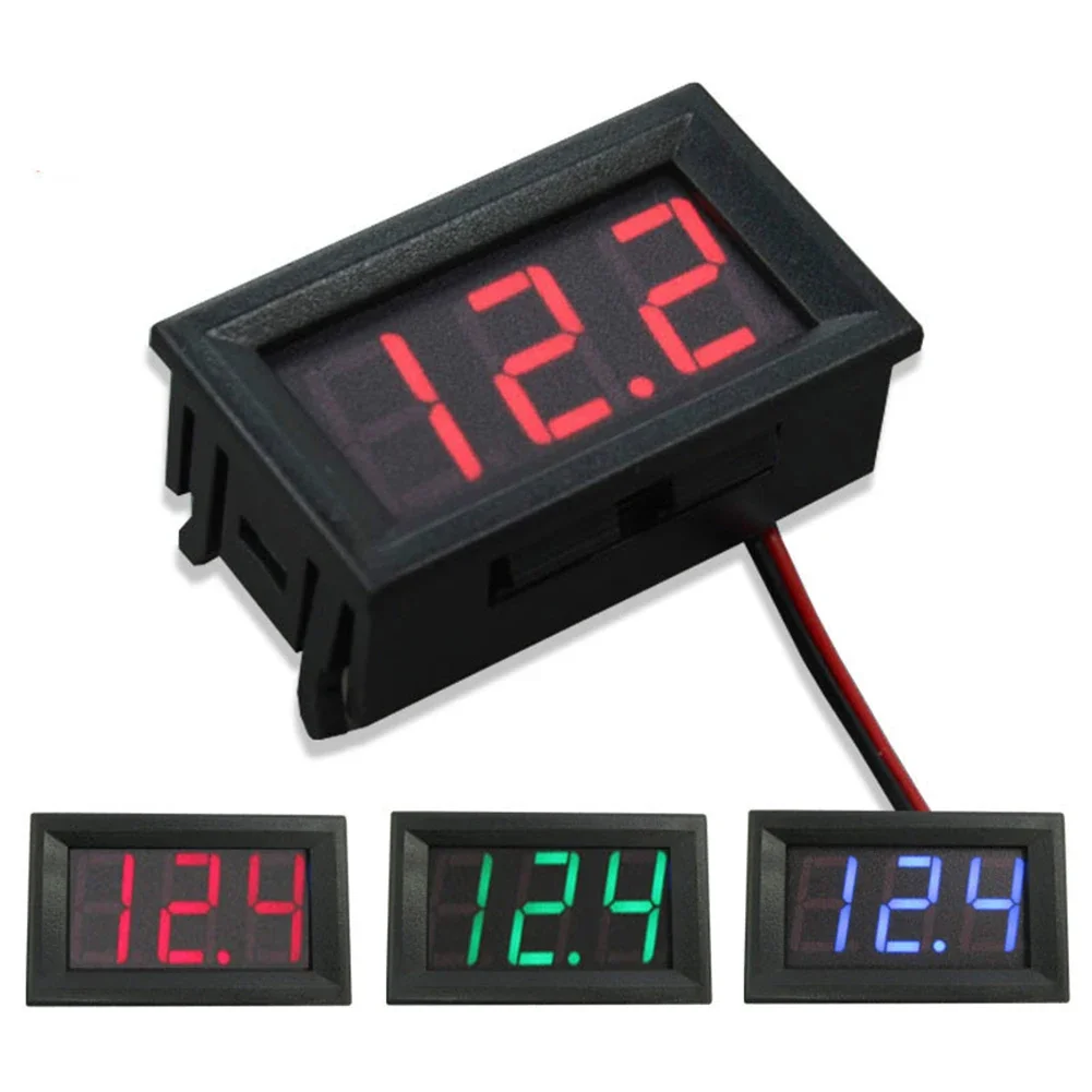 DC4.5V-30V Digital Voltmeter Waterproof 0.56 Inch Voltage Panel Meter LED Display Volt Instrument Tool for Car Boat Motorcycle
