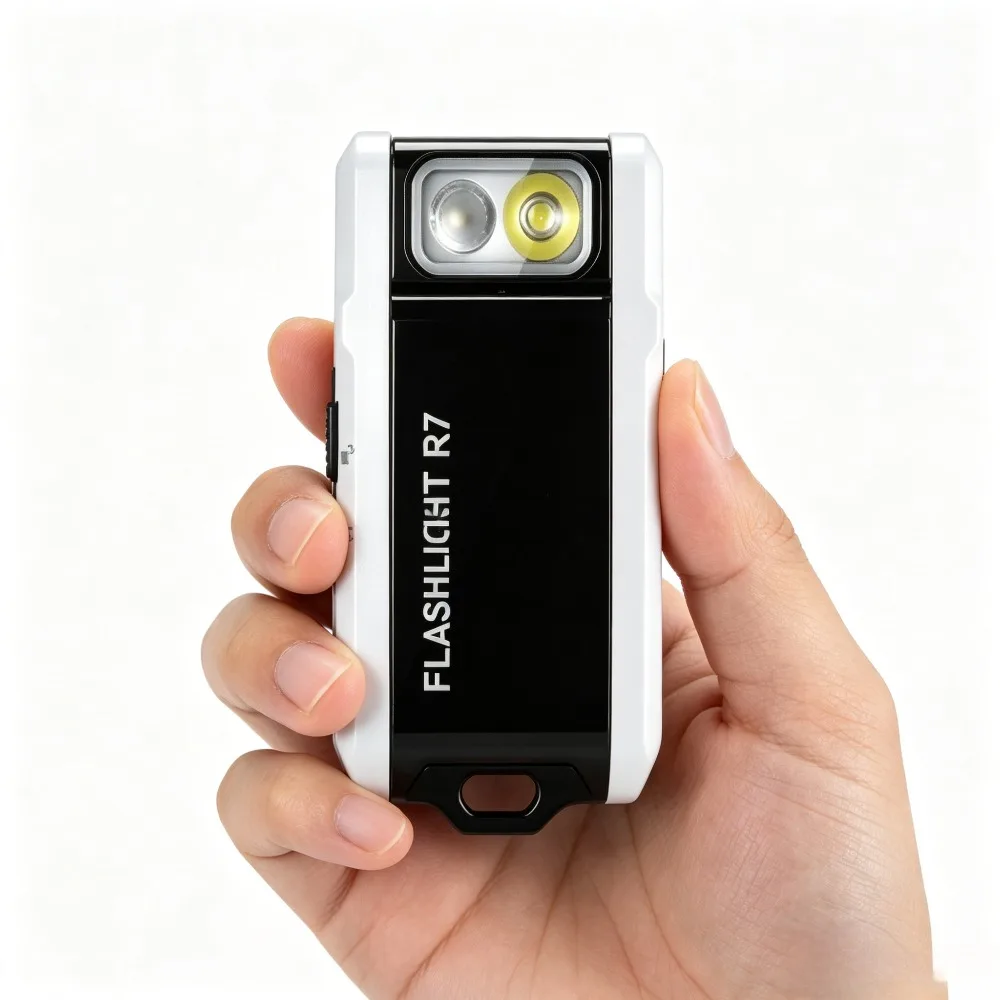 800 Lumen Mini Magnetic Strong Light Flashlight Portable EDC Keychain Torch for Outdoor Repair Camping Daily Lighting