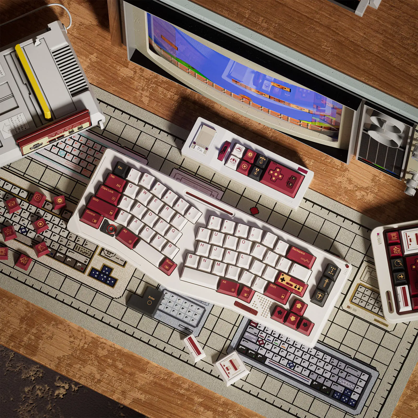 80 retros fc1983 retro vermelh - Game Retro Gaming avaliação e preço