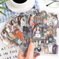 Mr. Paper 20Pcs/bag Character Scenic Sticker Book Cute Stationery Stickers Handbook Material Stickers DIY Creative Gift for Kids