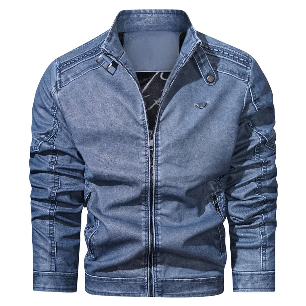 

Pop New Men's Leather Jackets Autumn Casual Motorcycle PU Jacket Biker Leather Coats Brand Clothing