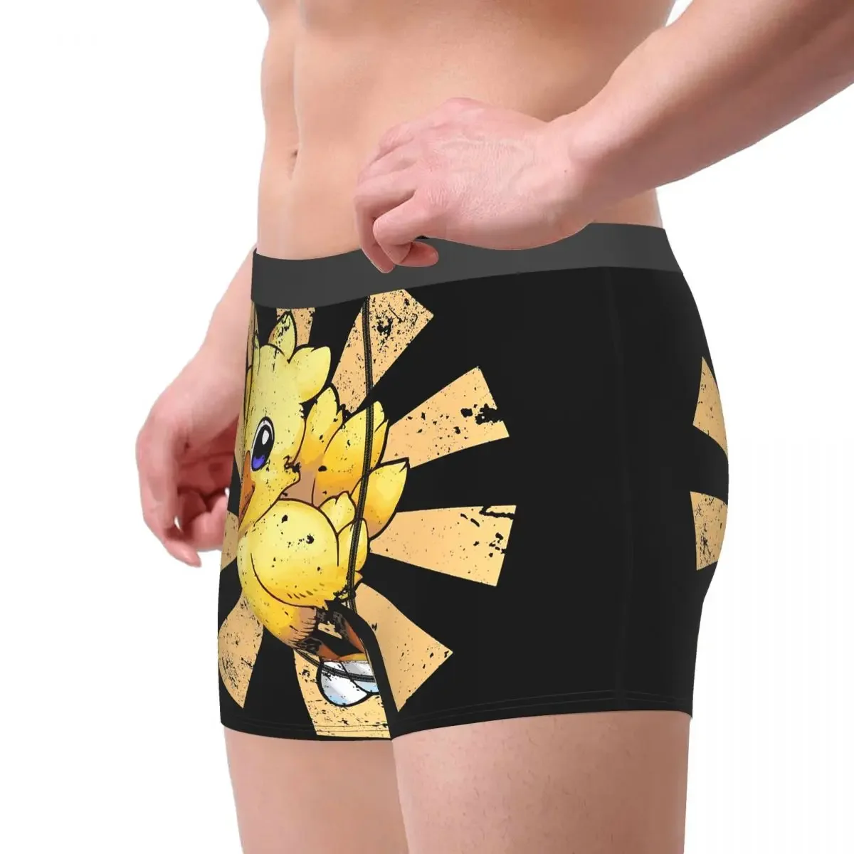 Chocobo Retro Japanese Final Fantasy Role-playing Game Underpants Homme Panties Man Underwear Sexy Shorts Boxer Briefs