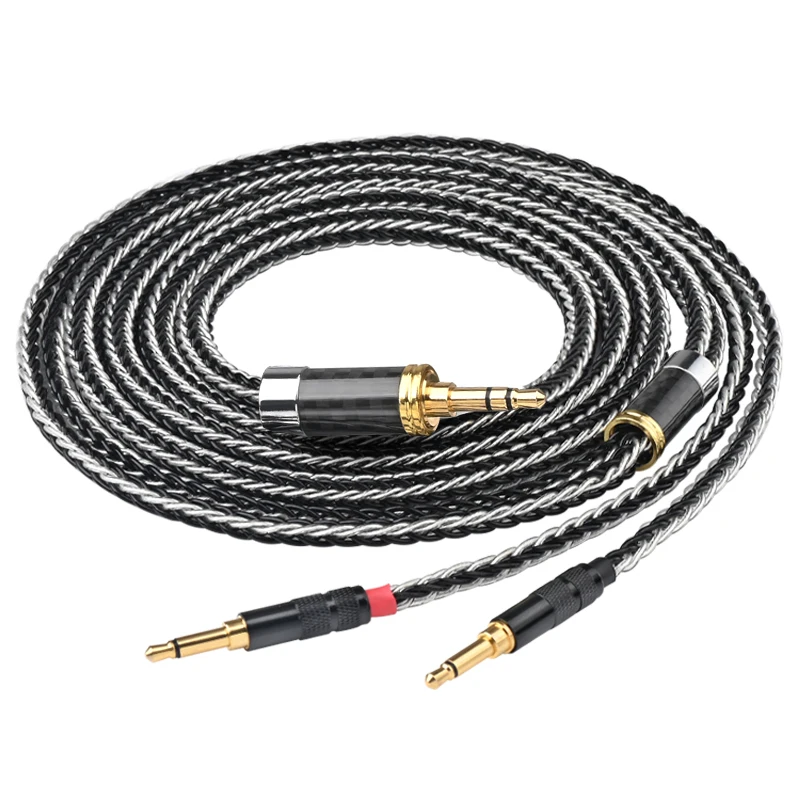 ATAUDIO Câble Casque Dual 3,5 mm OCC Argenté 6