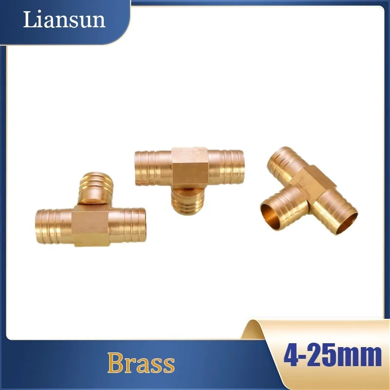 

Латунный Т-образный тройник 4–25 мм — переходник для фитинга для шланга для воздуха/воды/масла