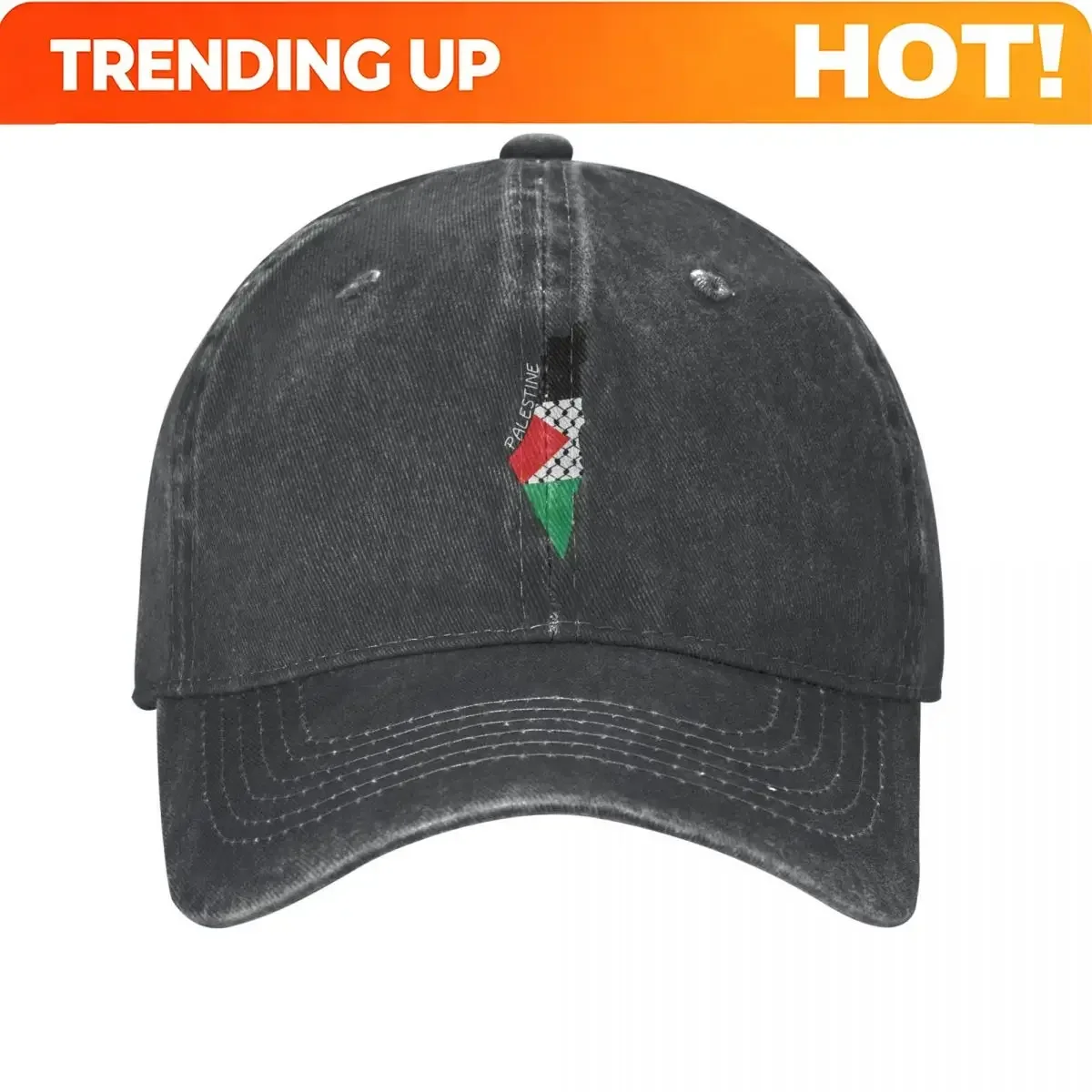 Custom Hats Palestine Palestinian Unisex Style Baseball Cap Distressed Denim Hats Cap Vintage Outdoor All Seasons Travel