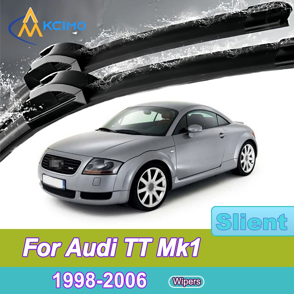 

2pcs Quiet Beam Wiper Blades for Audi TT Mk1 8N 1998-2006 TT RS Silent Windshield Wipers with Quick Installation