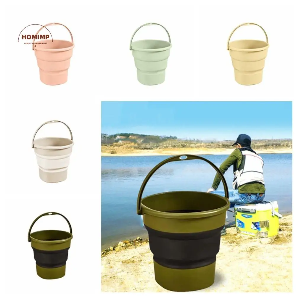 

Collapsible Folding Bucket Plastic Portable Foot Soaking Bucket with Anti Slip Handle Thickened Large Capacity Bucket Kitchen