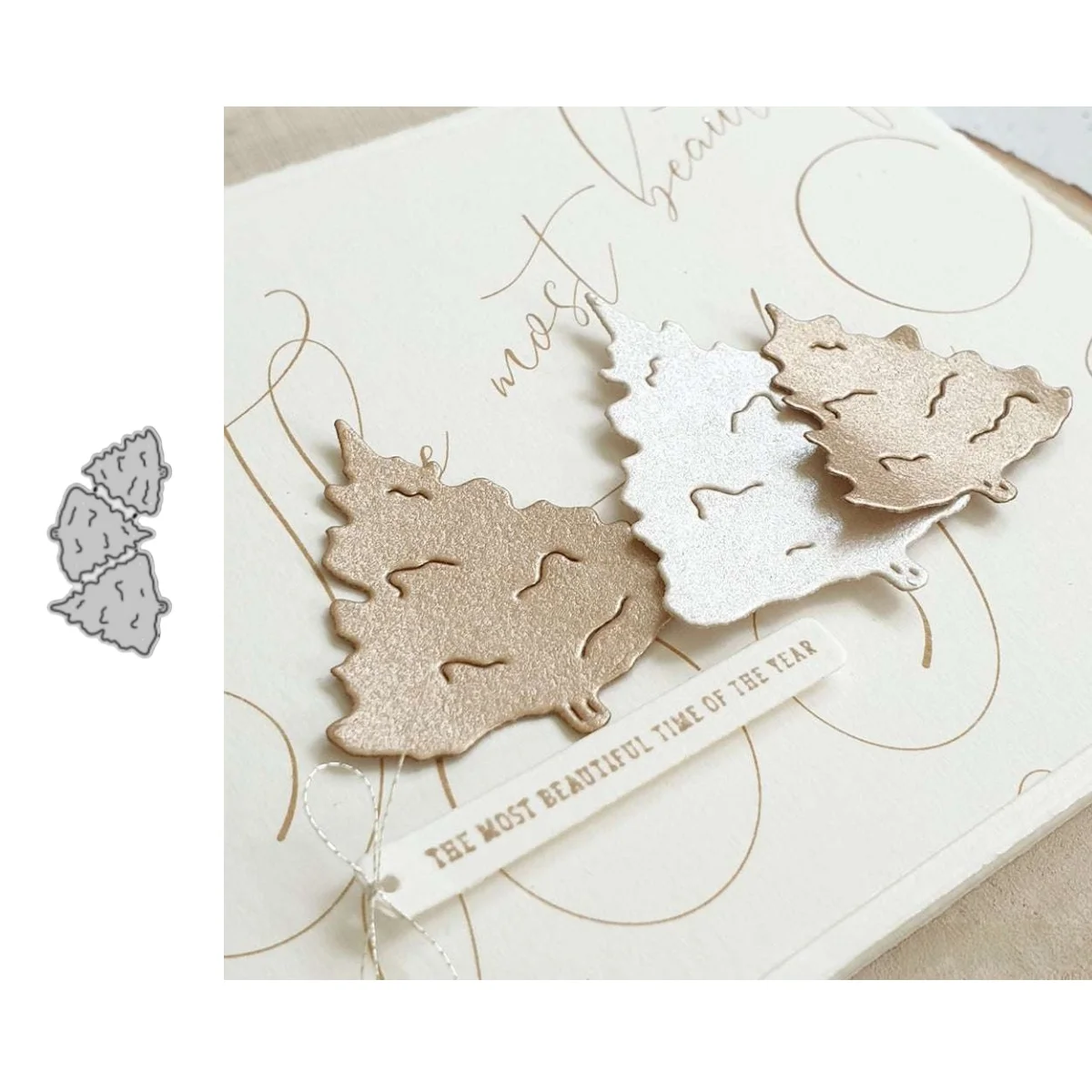 Neue Ankunft Weihnachten Baum Trio Metall Schneiden Stirbt Form Sammelalbum Papier Handwerk Messer Form Schablonen Fotoalben