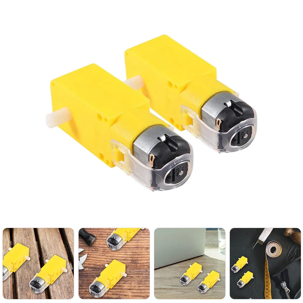 

2Pcs Gear Motor Dual Shaft High Durability Steel Plastic for Rc Aircraft Robotic Body Car Dc Electric Motor Precision Speed